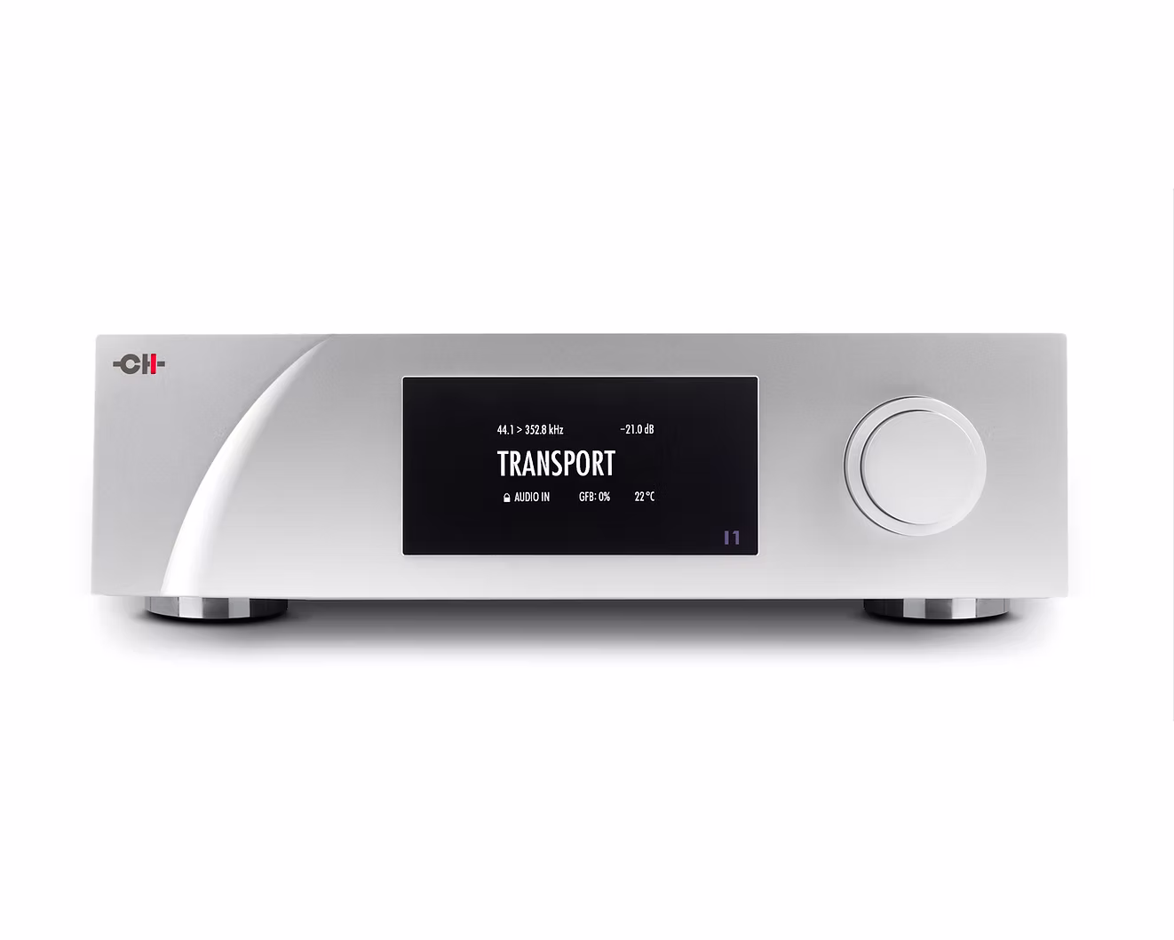 CH Precision I1 Universal Integrated Amplifier - Transport screen (front view).jpg